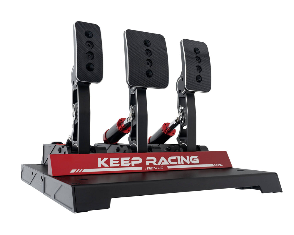 P1000 Pedal Set - standard 3 pedal - Front view - Apex Sim Racing 