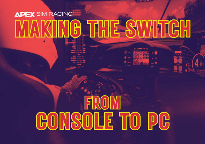 A picture of a person in a white helmet PC sim racing