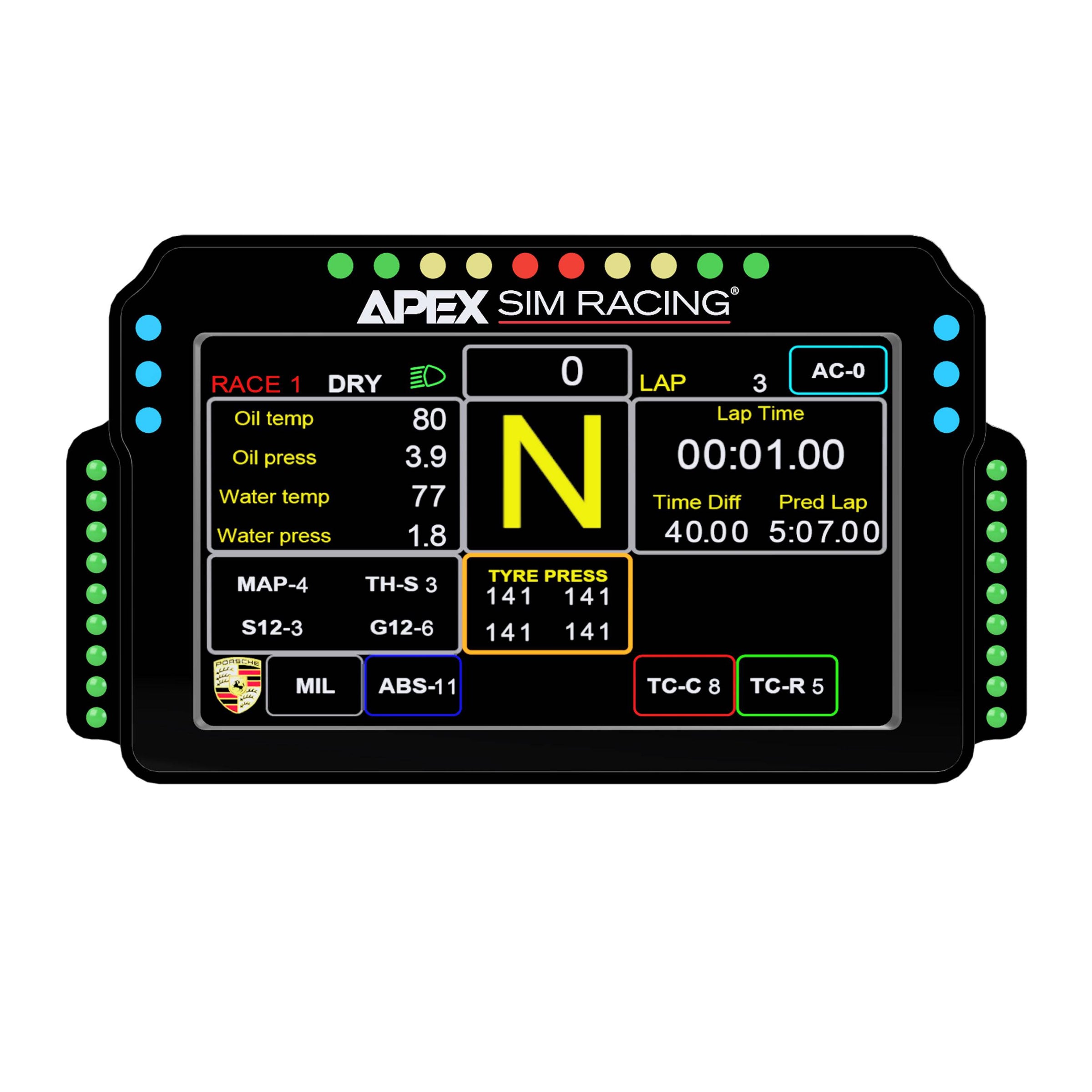 Link Racing Display Sim Racing Dash Display | Apex Sim Racing