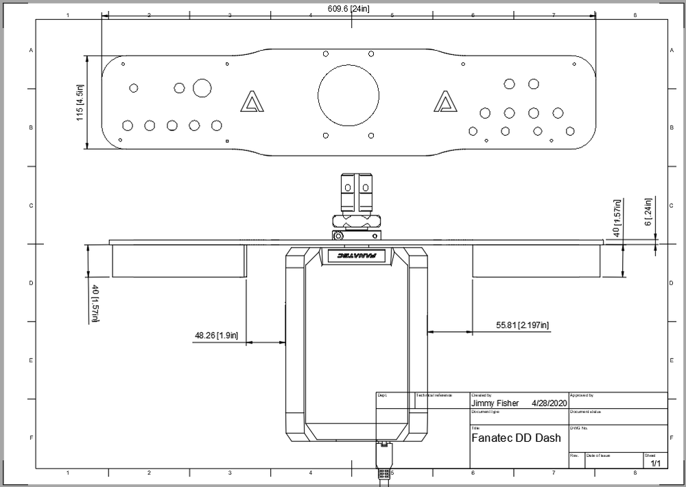 Fanatec Podium DD1 / DD2 Dash Board - Apex Sim Racing - Sim Racing Products