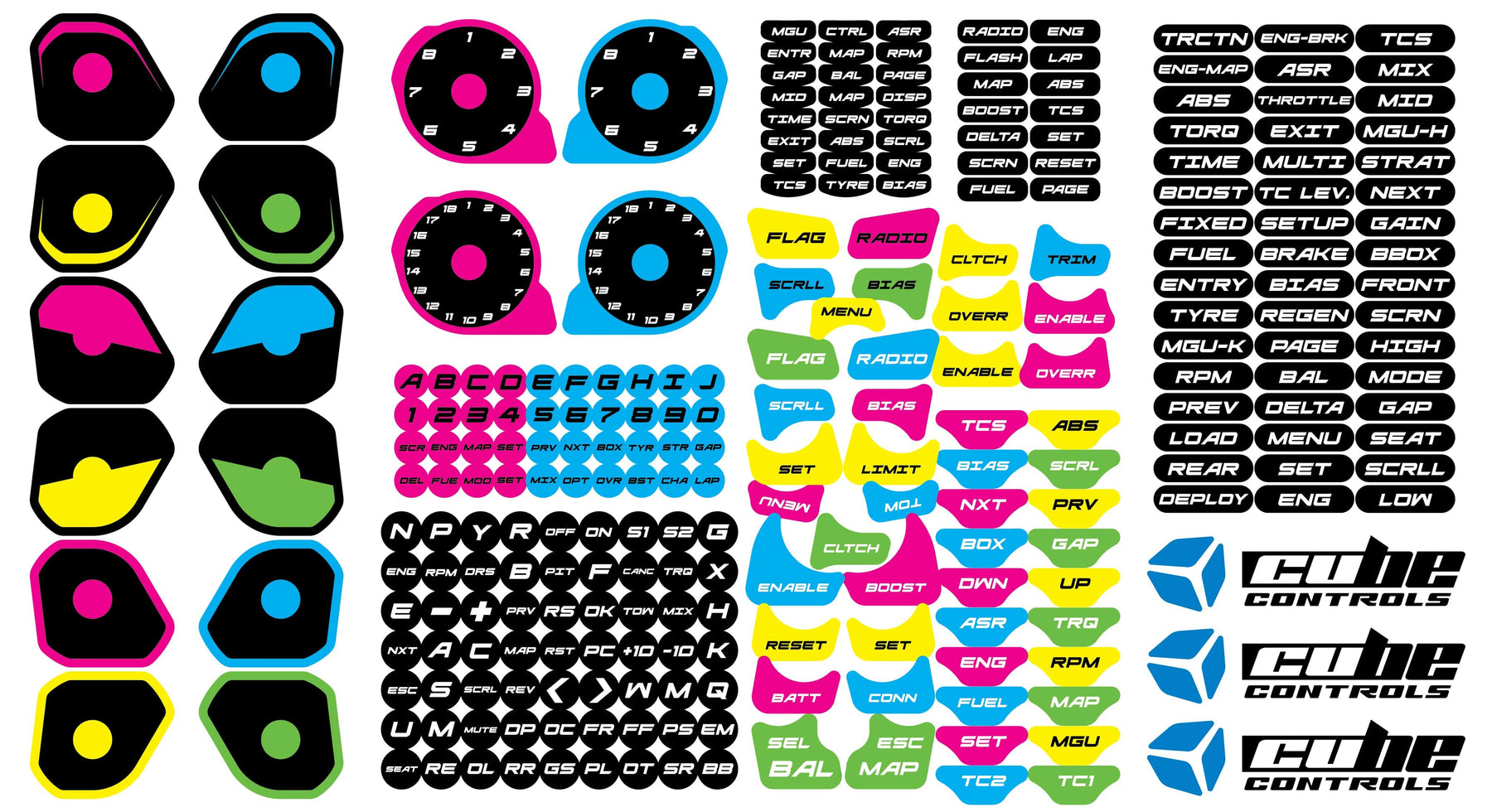Cube Controls Sticker Kits – Apex Sim Racing