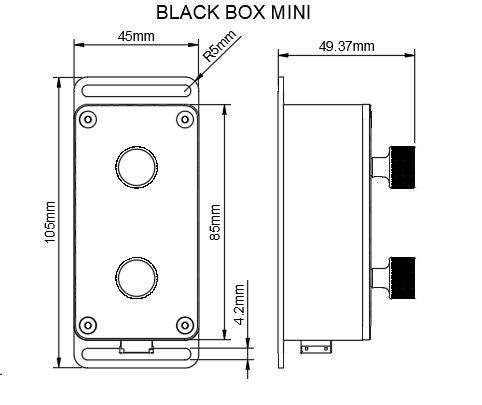 Black Box Mini Sim Racing Button Box | Apex Sim Racing | Real Carbon Fiber