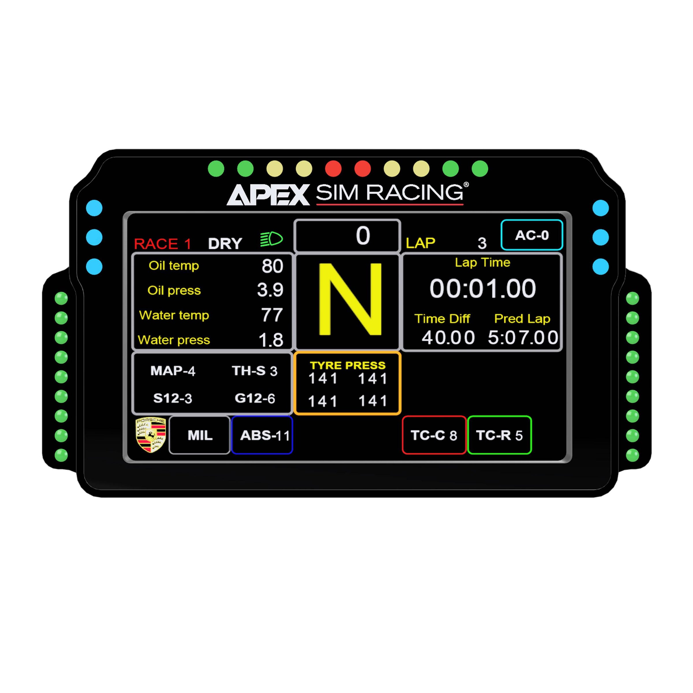 GT3R DDU Sim Racing Display Q1 2024 - Apex Sim Racing - Sim Racing Products