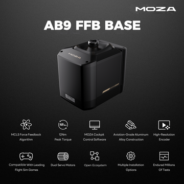 Moza AB9 Flight Base: Precision and Realism for Flight Simulation