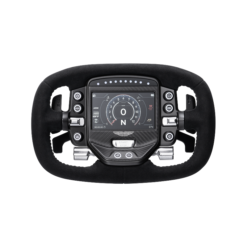 Simagic Aston Martin Valkyrie Steering Wheel front view with carbon fibre face