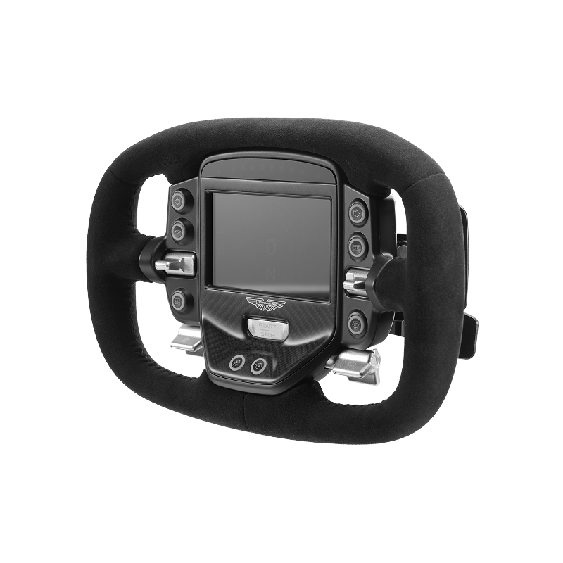 Simagic Aston Martin Valkyrie Steering Wheel angled view