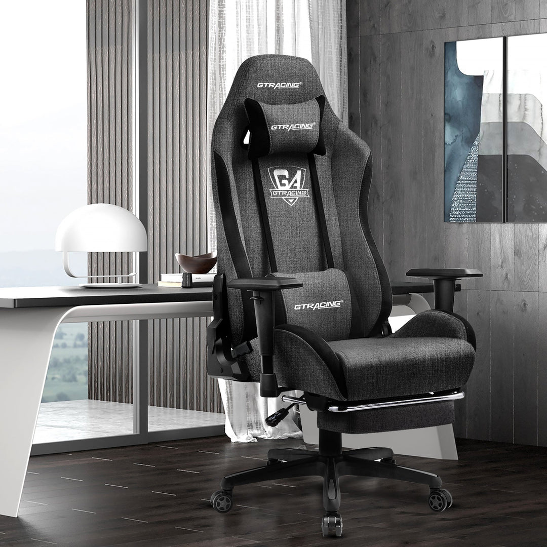 Grey Gtracing Gaming Chair Fabric GTRACING Gaming Chair, Computer