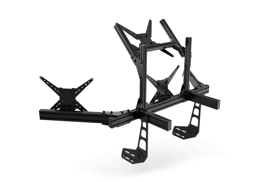 Large Cockpit-Mounted Quad Monitor Stand - 1200mm / 47.25" Wide
