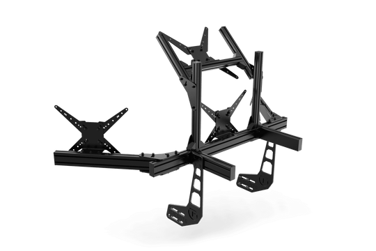 Large Cockpit-Mounted Quad Monitor Stand - 1200mm / 47.25" Wide