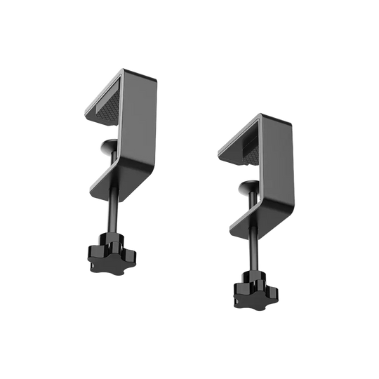 A table clamp used to mount a flight base or control panel to a table