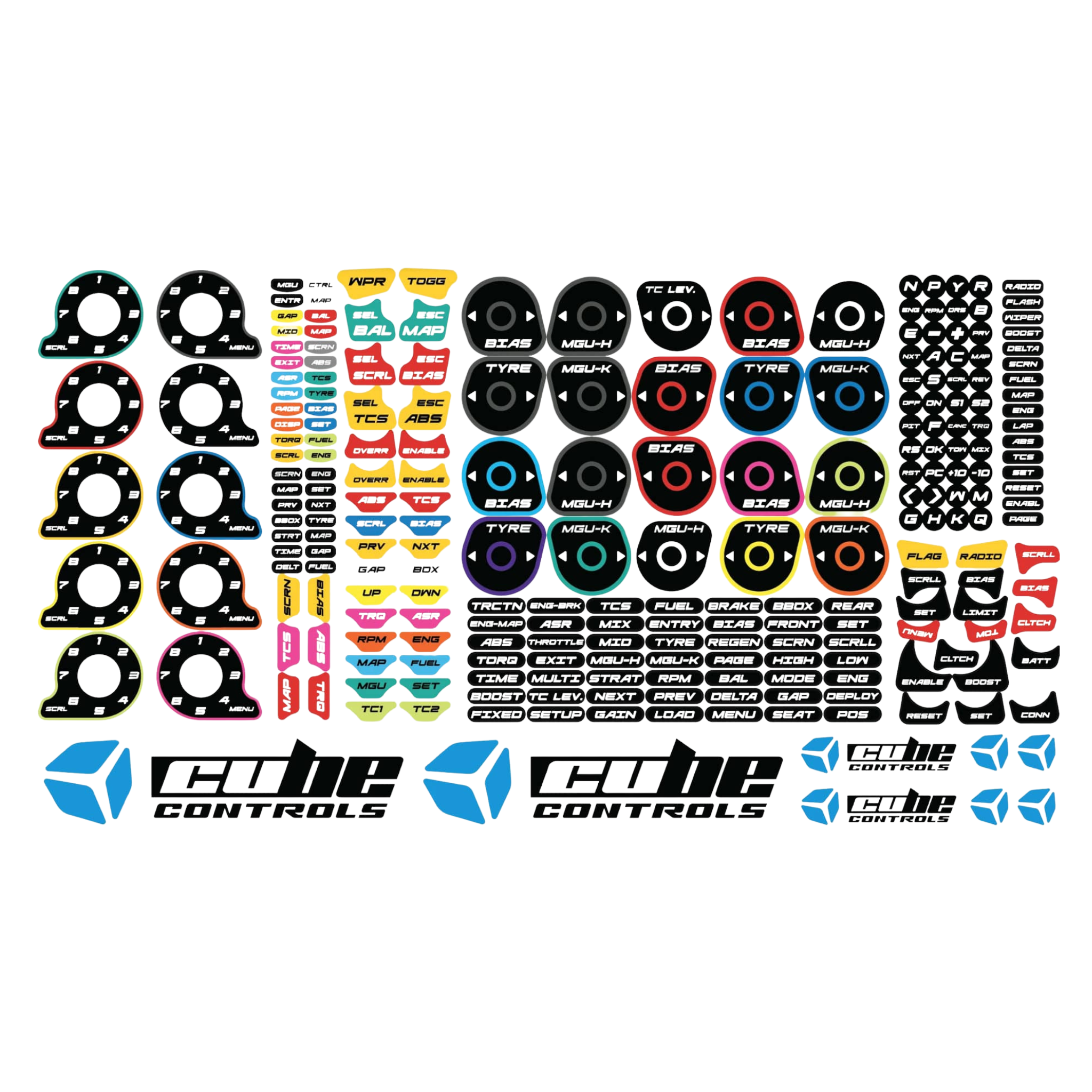 Cube Controls Sticker Kit 2.0 – Apex Sim Racing