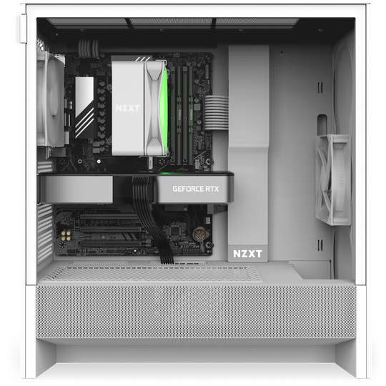 Side view showing internal components