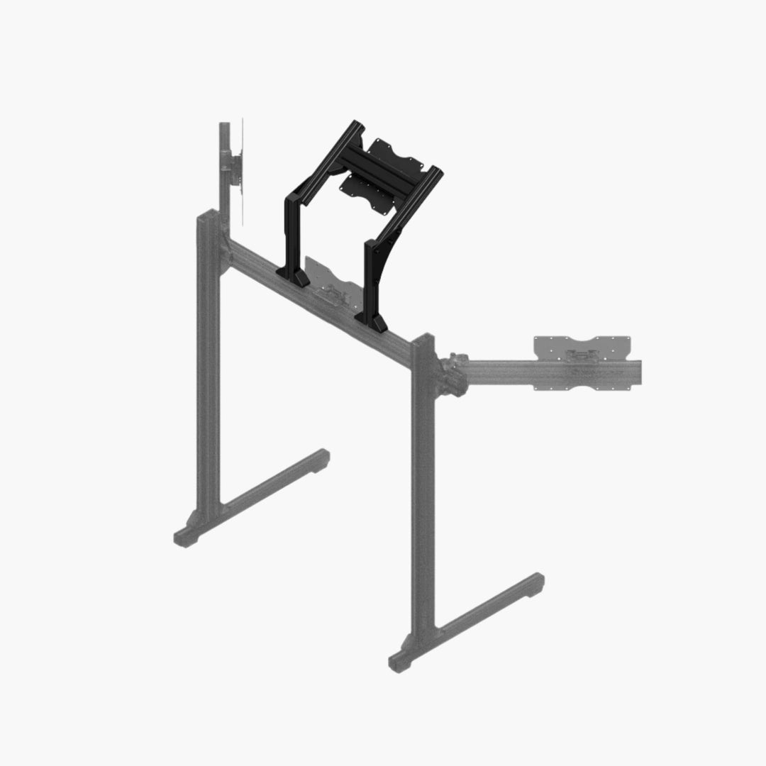 Quad monitor stand add-on