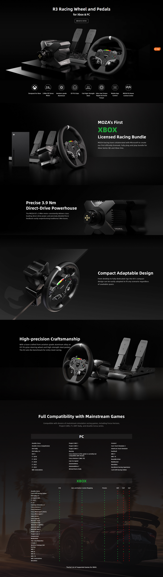 Moza Racing R3 Xbox Sim Racing Bundle | Apex Sim Racing | USA Stock