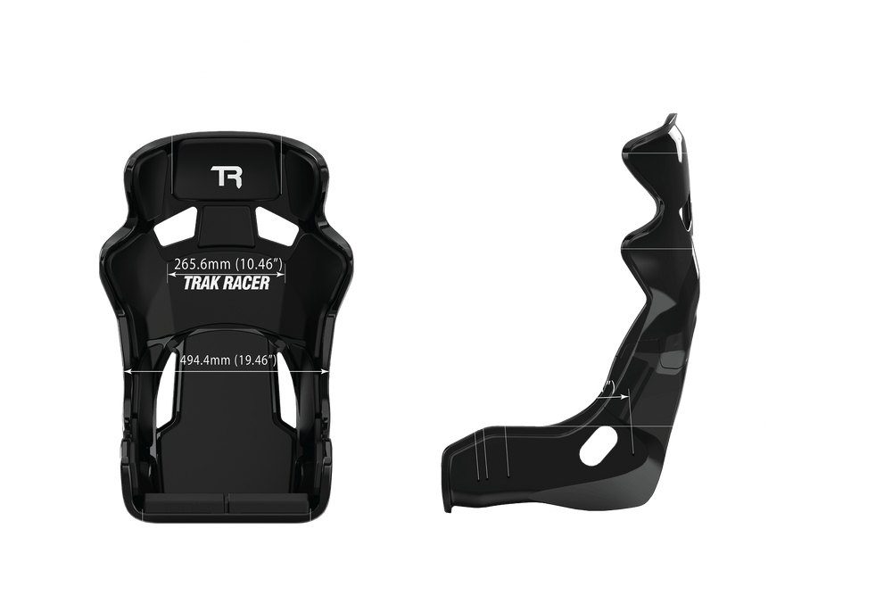 Black GT Style TR Series Fiberglass Seat
