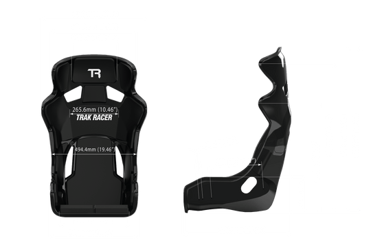 Black GT Style TR Series Fiberglass Seat