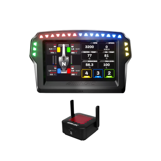 Simagic MagicDash 4 display supplied with the AirLink wireless module