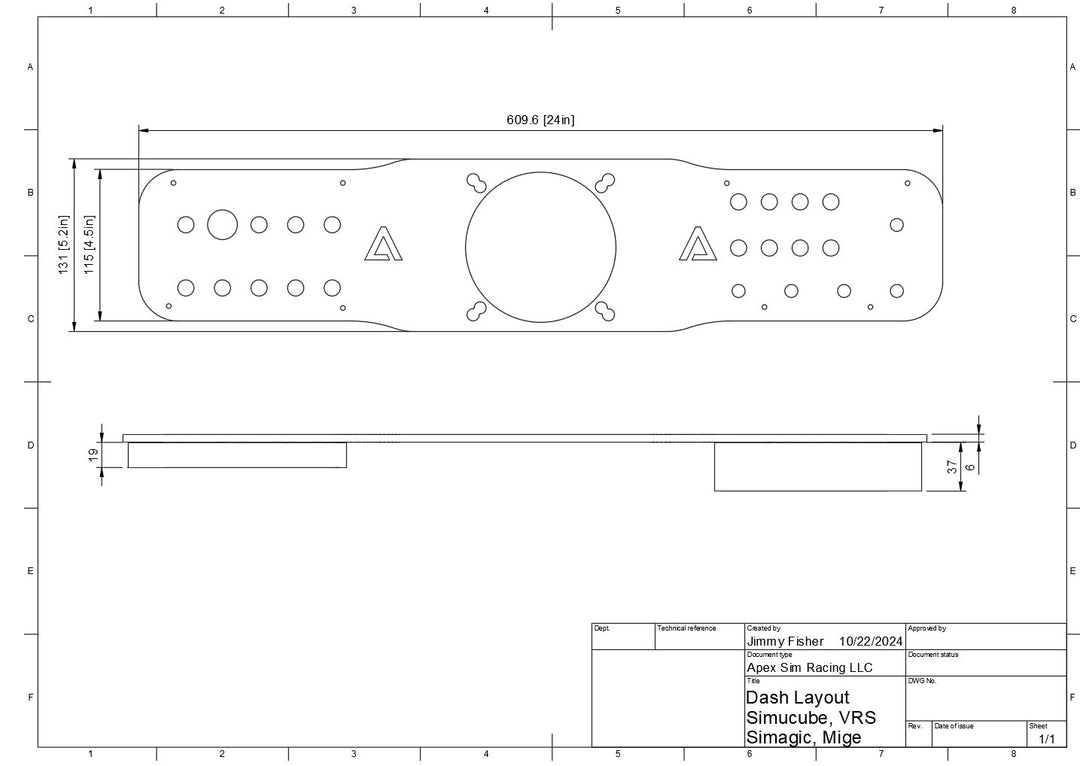 Sim Racing Dashboard Panel – Apex Sim Racing