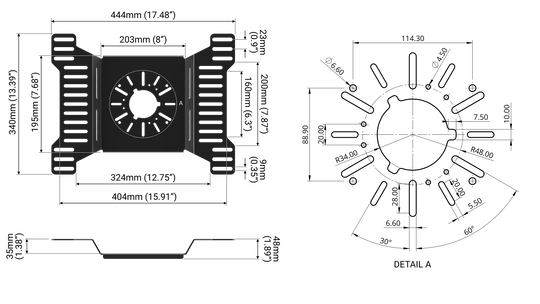 Universal Bass Shaker/Tactile Transducer Sim Rig Mount