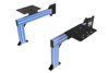 Flight Sim Control Mounts with 2 Side Supports for all Aluminum Cockpits - Blue