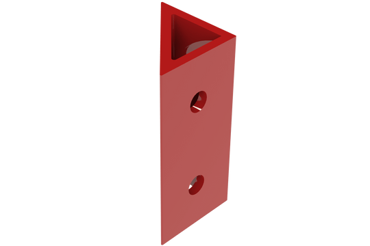 TR8020 Spare Corner Bracket - 80 x 40mm - Red