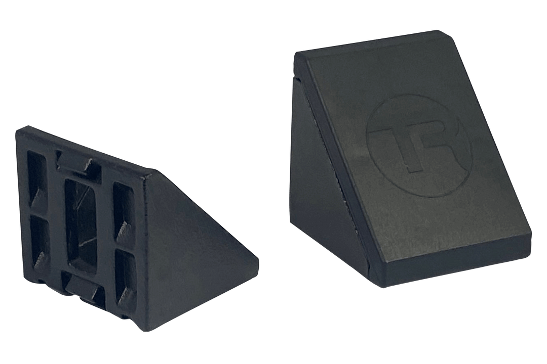 40mm 8mm Slot Aluminium Corner Bracket & Cap