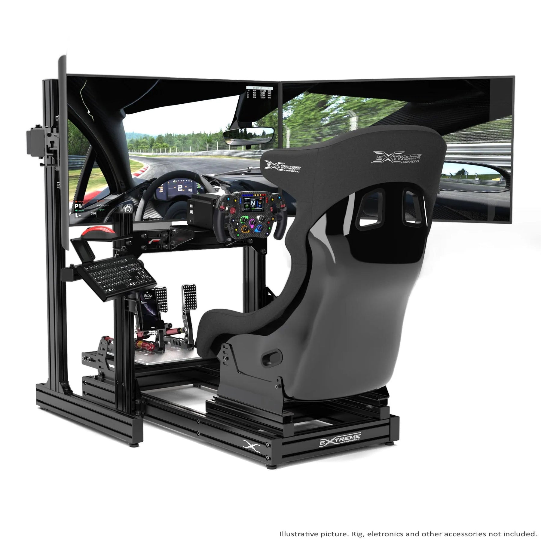 TRIPLE SCREEN ADD-ON FOR ALUMINUM PROFILE TV STAND | Default Title ...