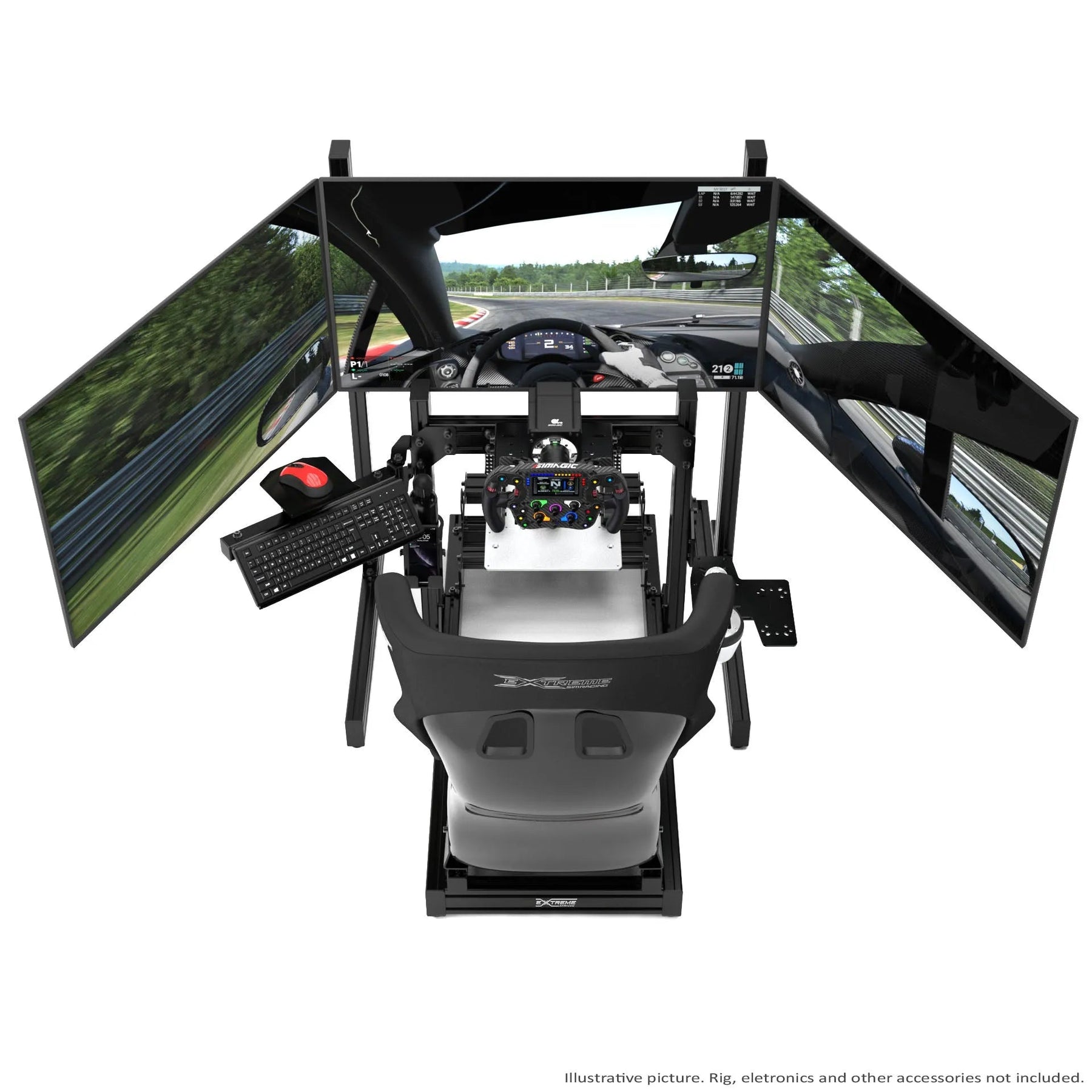 TRIPLE SCREEN ADD-ON FOR ALUMINUM PROFILE TV STAND | Apex Sim Racing