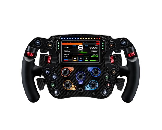 Simagic FX Pro formula-style sim racing steering wheel, front view