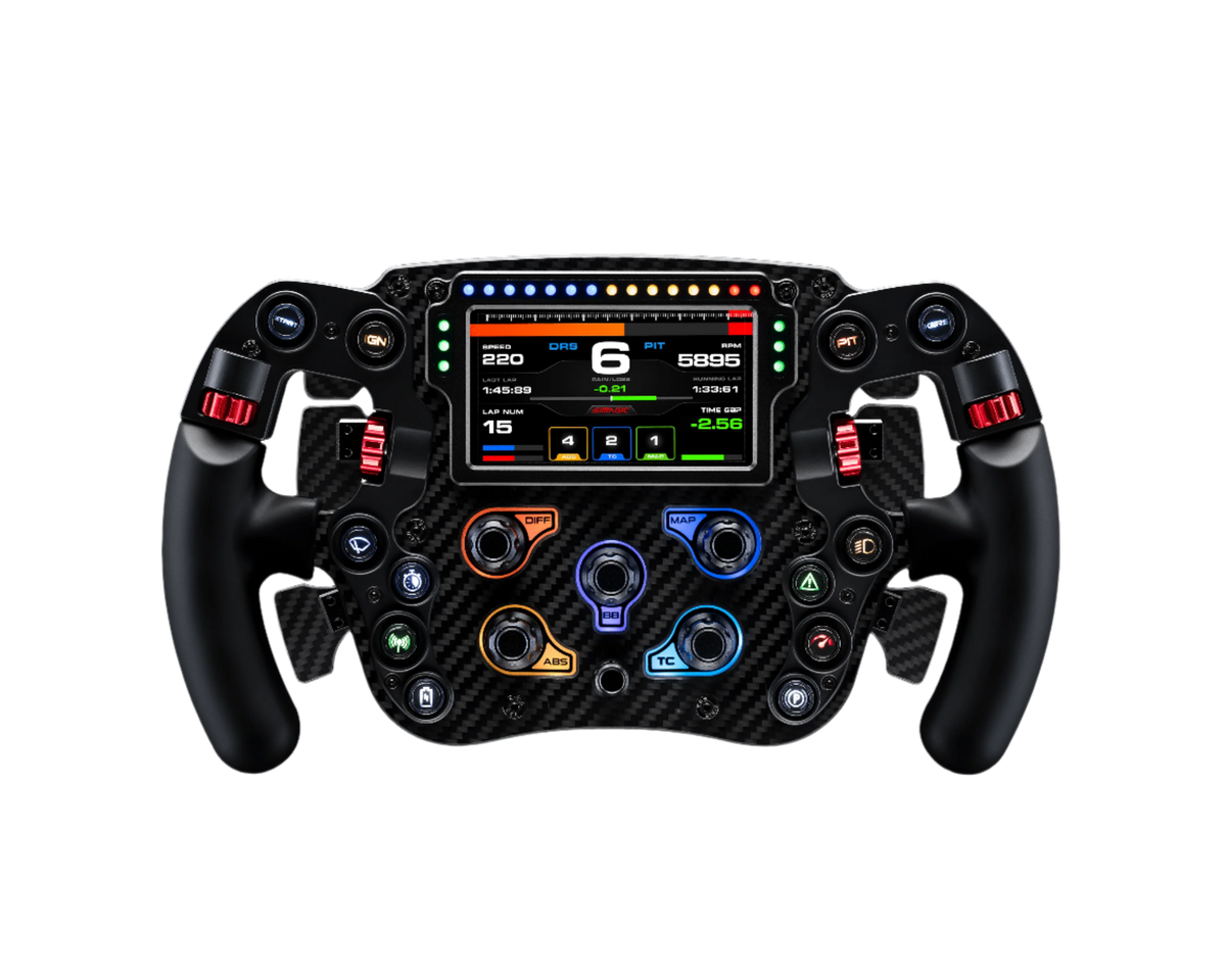 Simagic FX Pro formula-style sim racing steering wheel, front view