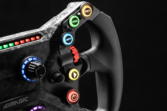 Simagic GT Neo steering wheel button cluster detail