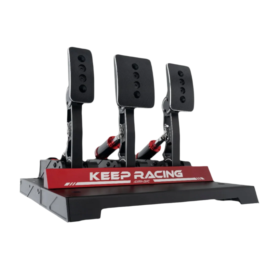 Simagic P1000 modular sim racing pedal set with load cell brake
