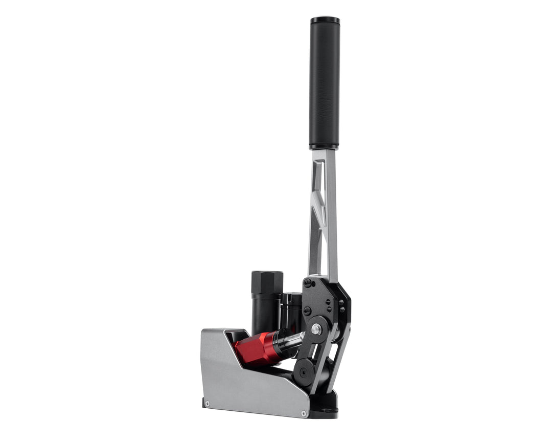 Simagic TB-RS hydraulic handbrake base and mounting detail