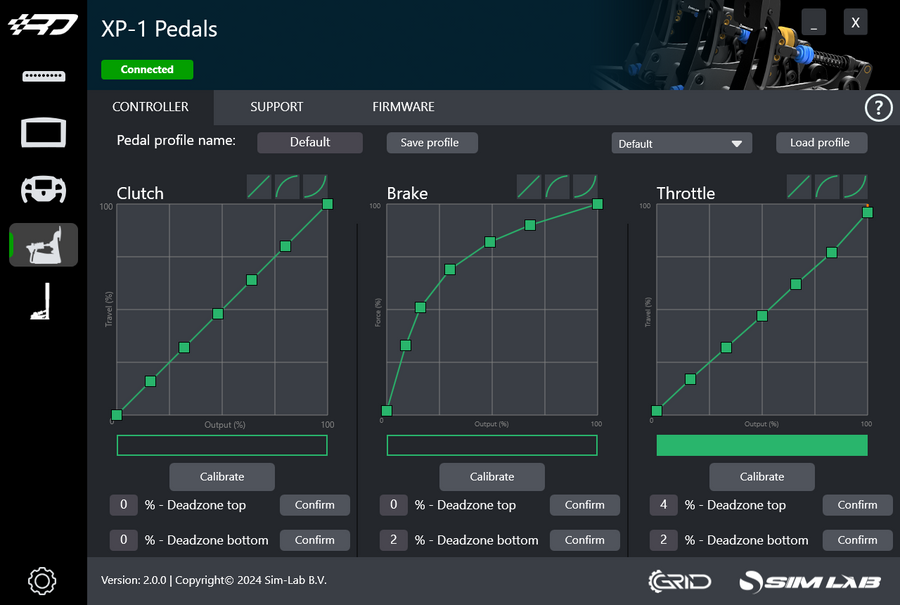 XP1 pedals RaceDirector