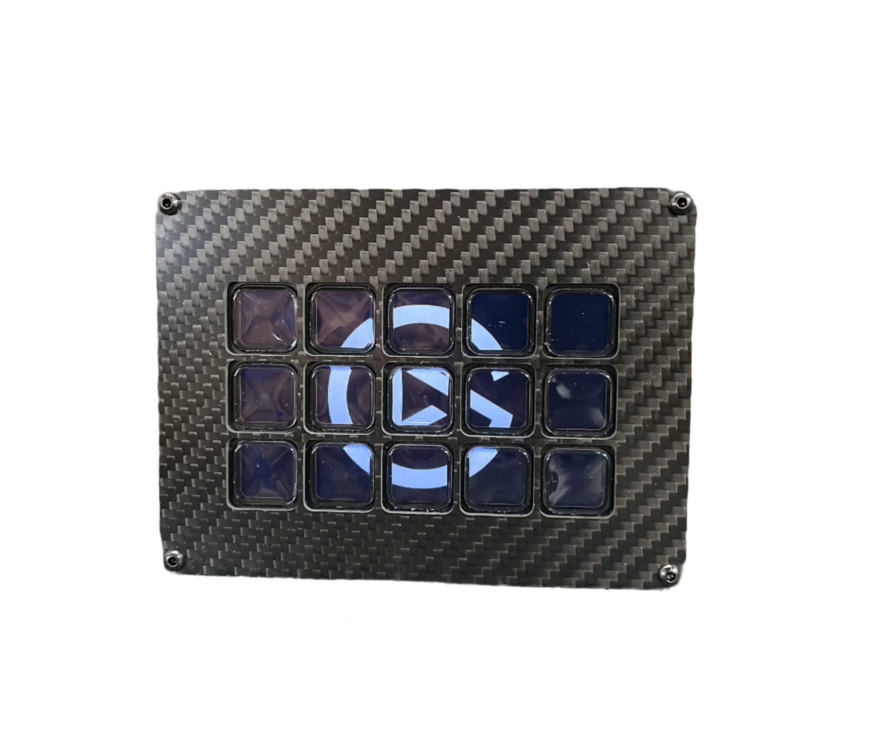 A picture of our own Apex Sim Racing stream deck mount, which is paired with the Elgato Standard Stream Deck.